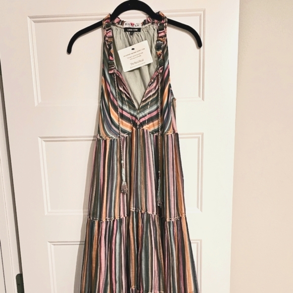 Hartly Love Sam Striped Sleeveless Multi-Color Long Dress sz xs - Picture 6 of 13